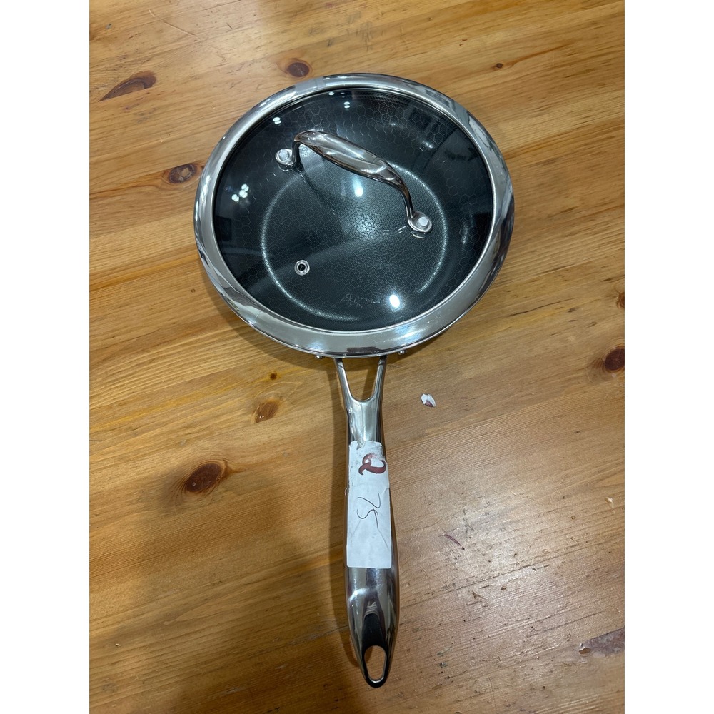HexClad 8 Inch Hybrid Nonstick Frying Pan Skillet with Tempered Glass Lid